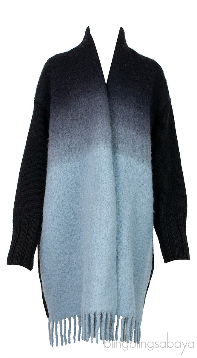 Ombre Knitted Fringed Jacket