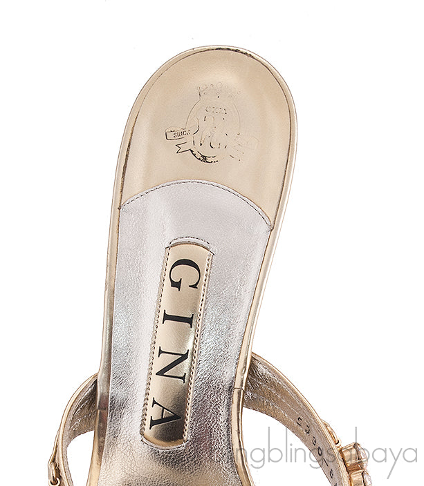 Gold Crystal Embellished Sandals