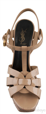 Tribute Nude Patent Sandals