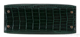 Kelly 25 Sellier Vert Fonce Patent Crocodile GHW