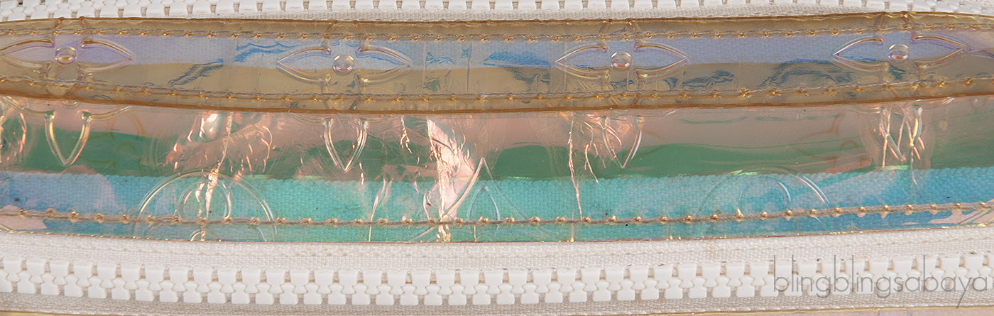 Virgil Prism Monogram Hologram Wristlet Bag