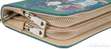 Girls Print Green Clutch Shoulder Bag