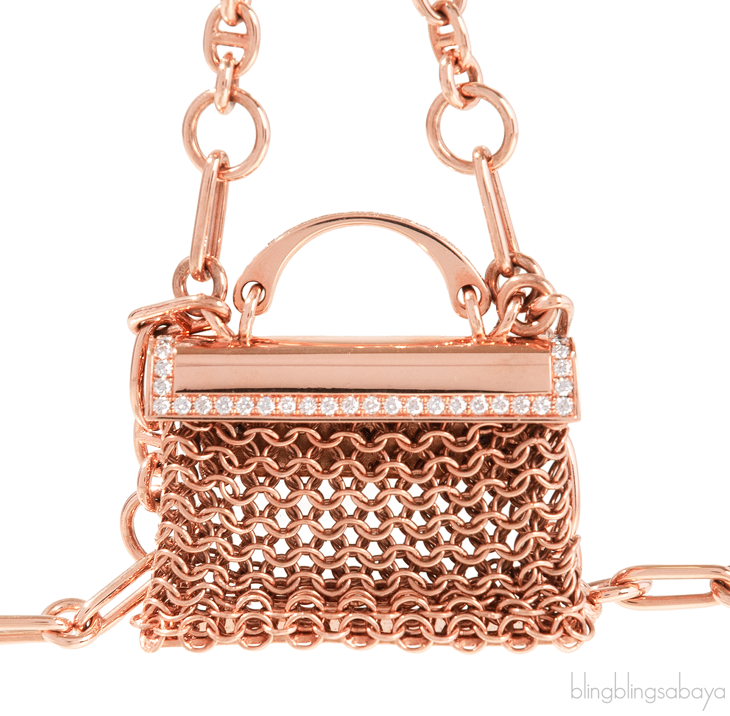 Precieux H Kelly Diamond Rose Gold Necklace