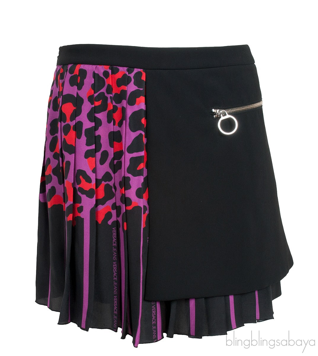 Leopard Pleated Mini Skirt
