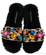 Lyla Gem Leopard Slide