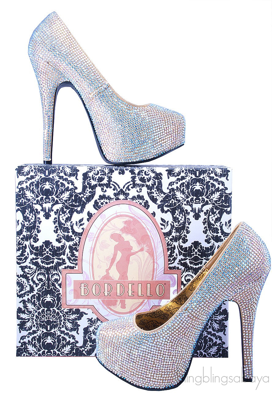 Gold Rhinestone Pump