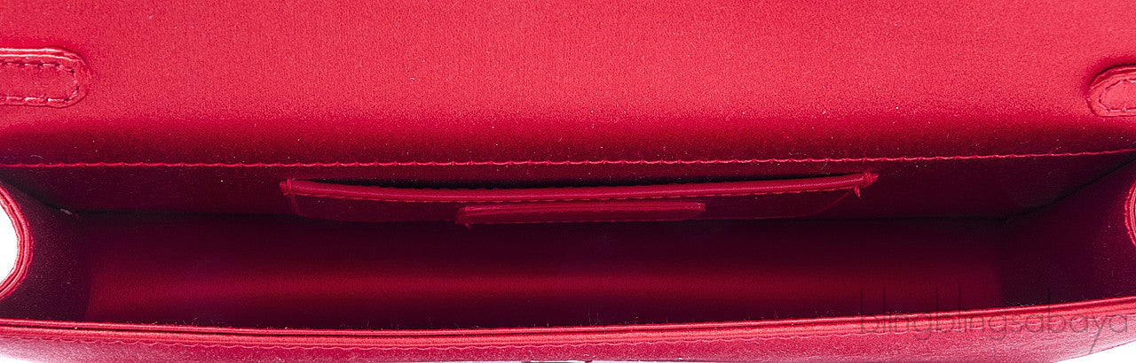 Red Strass Evening Shoulder Clutch