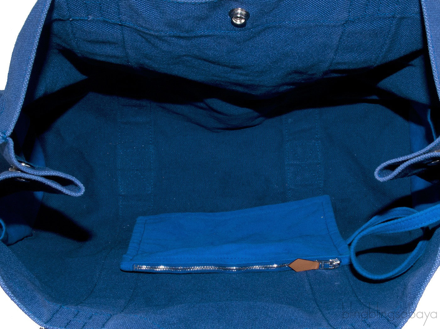 Blue Cotton Canvas Tote