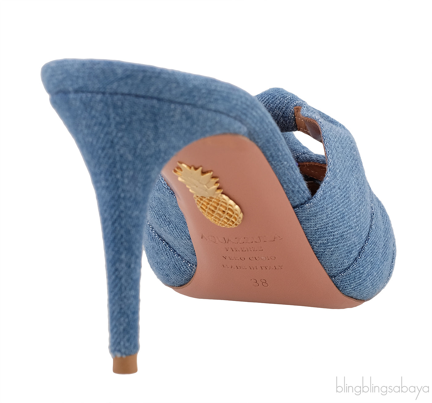 Denim Knotted Pointed Sandals