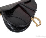 Gradient Crocodile Saddle Bag