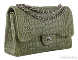 Classic Crocodile Jumbo Flap Bag