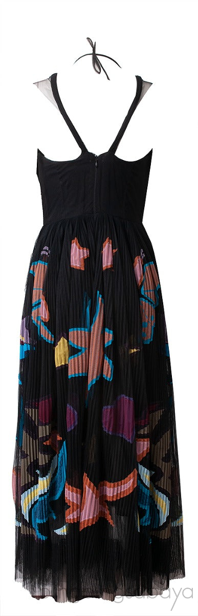Monroe Butterfly Print Tulle Dress