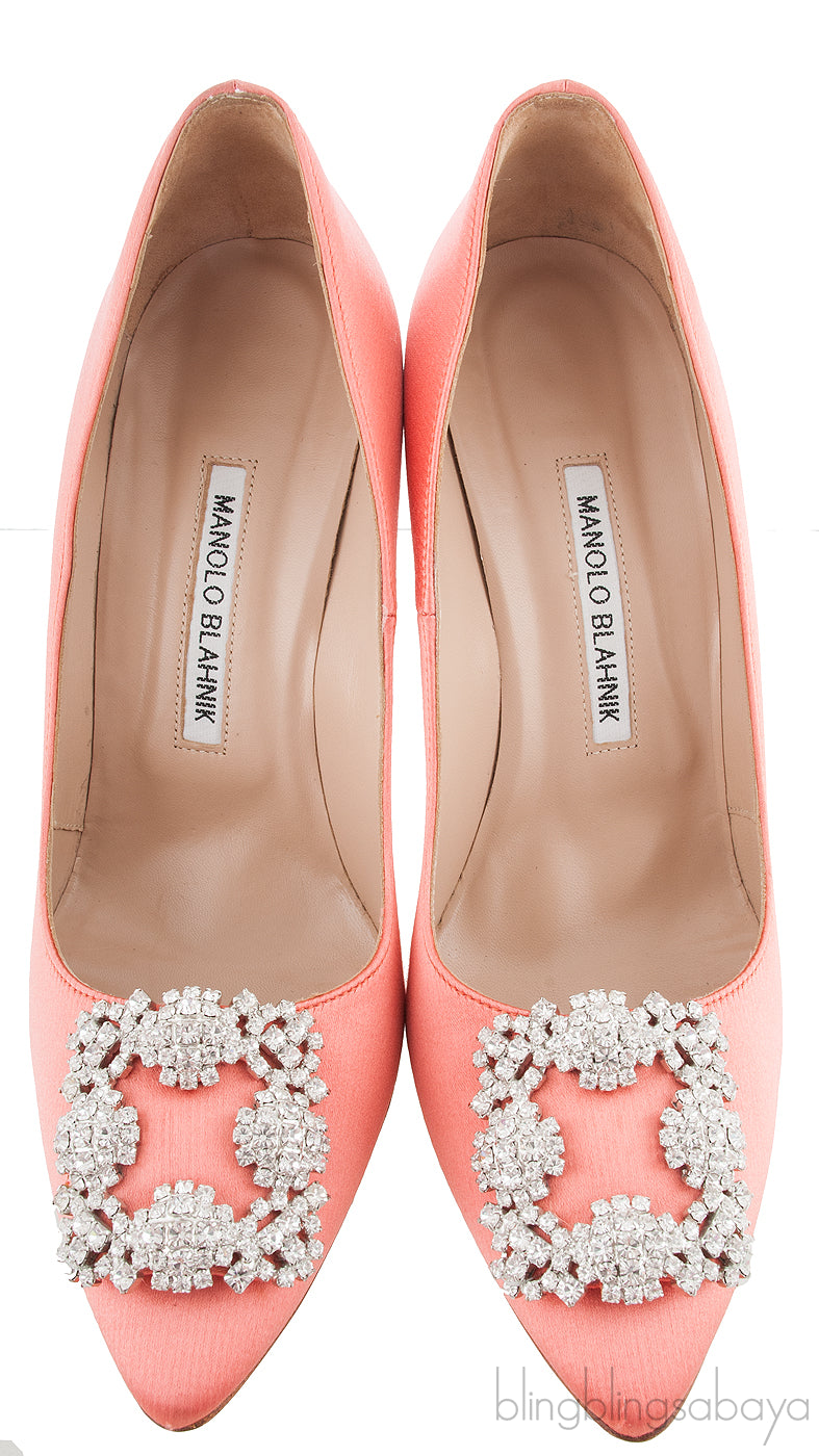 Coral Satin Hangisi Heels