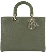 Lady Dior Olive Green Ostrich