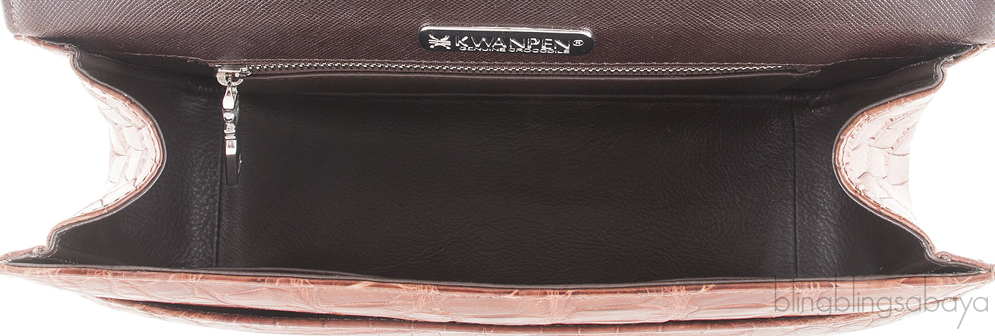 City Skyline Crocodile Sling Bag