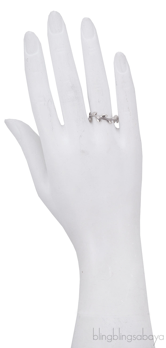 Olive Leaf Silver Ring