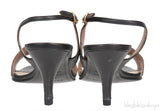 Hermes Black Night 70 Slingback Sandals