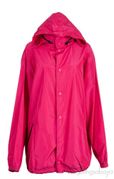 Fuchsia Pink Logo Hoodie Windbreaker