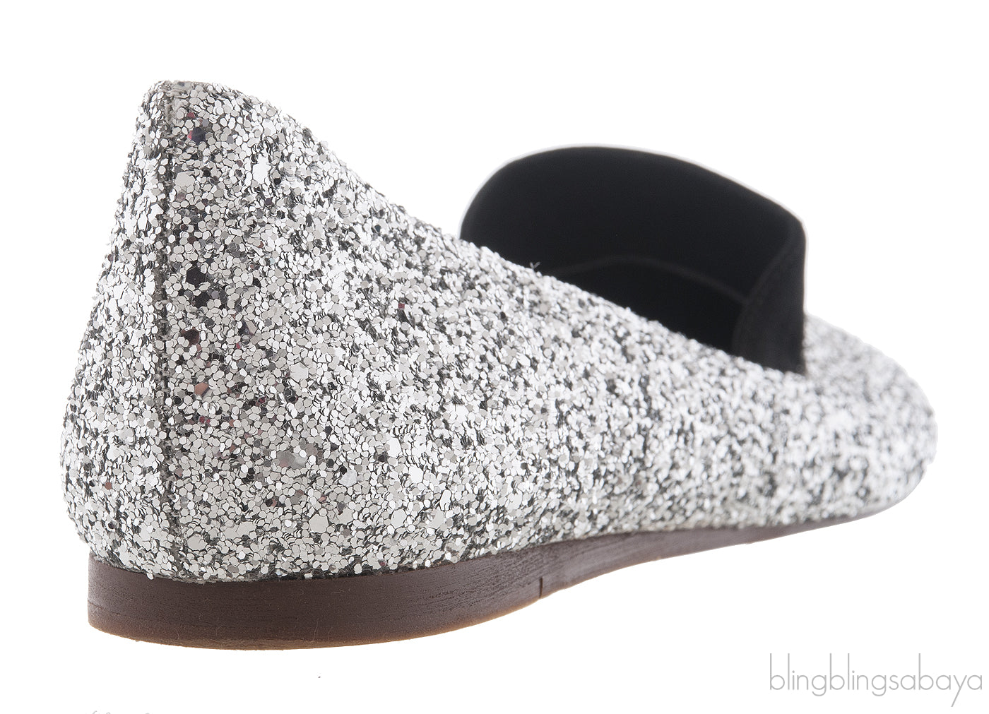 Silver Glitter Ballerina Flats