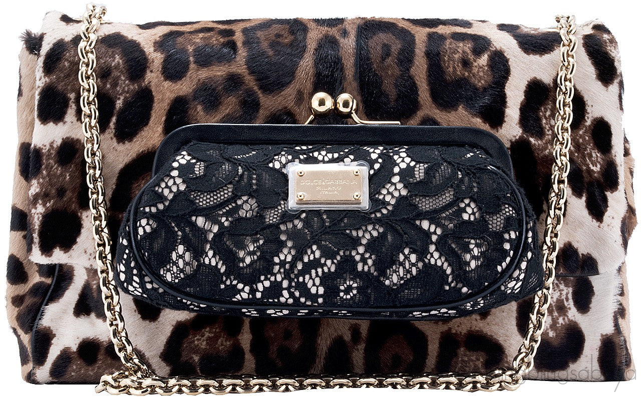 Leopard Pony Hair Shoulder Bag