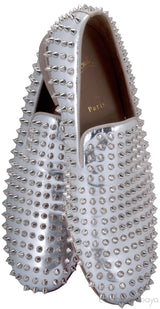 Dandelion Spike Silver Patent Men Loafer