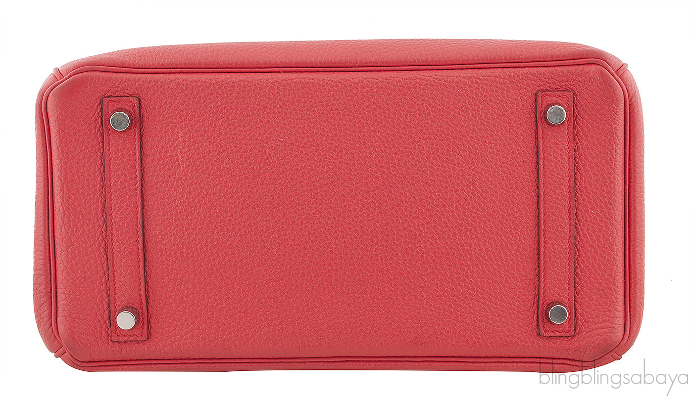 Birkin 30 Togo Rouge Pivoine PHW