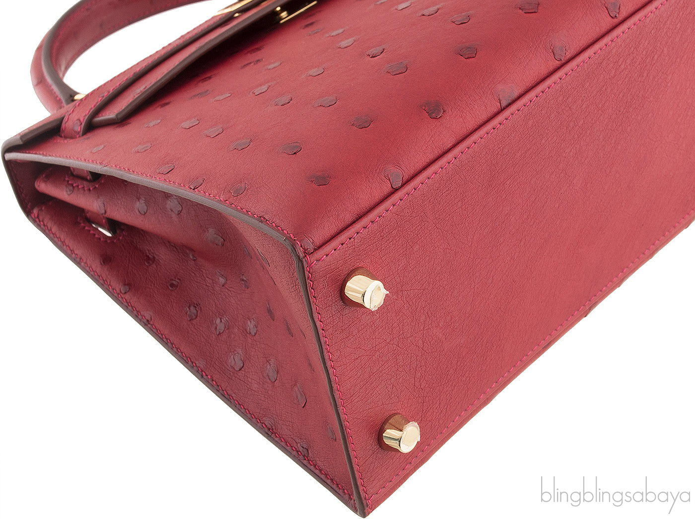 Kelly 25 Rouge VIF Ostrich GHW