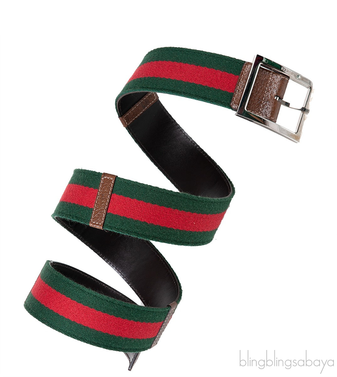 Web Silver Buckle Belt