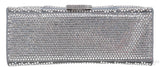 Hourglass XS Silver Rhinestone Suede Calfskin