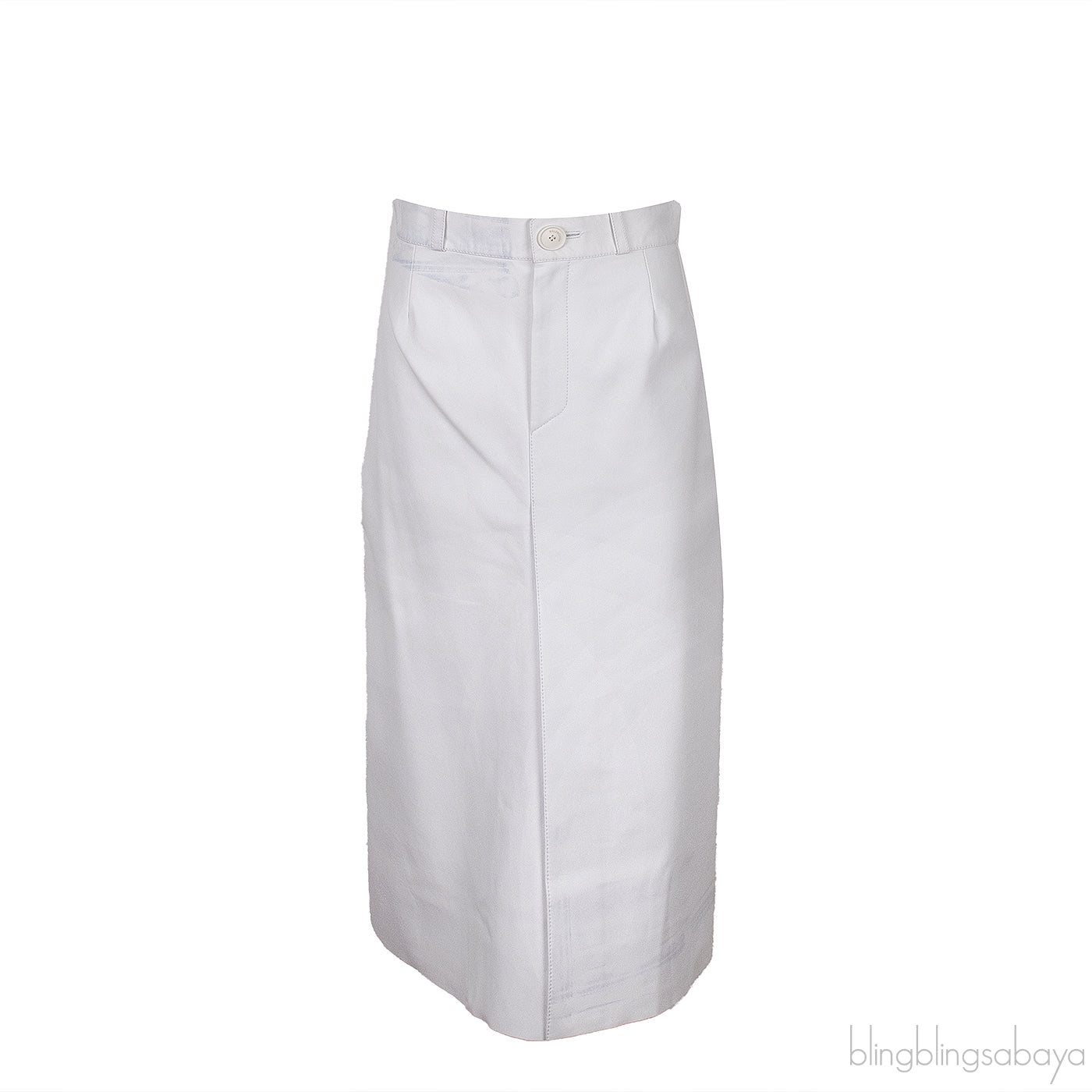 White Leather Skirt