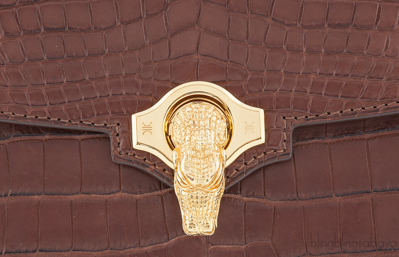Signature Crocodile Brown Handbag