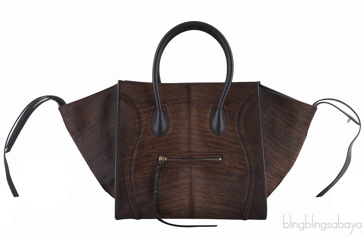 Shaded Pony Hair Phantom Brown Bag