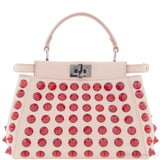 Beige Red Studded Peekaboo