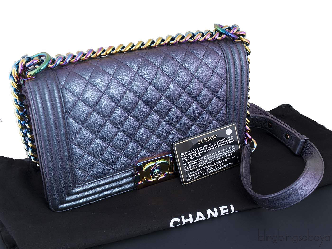 Le Boy Iridescent Medium Flap Bag