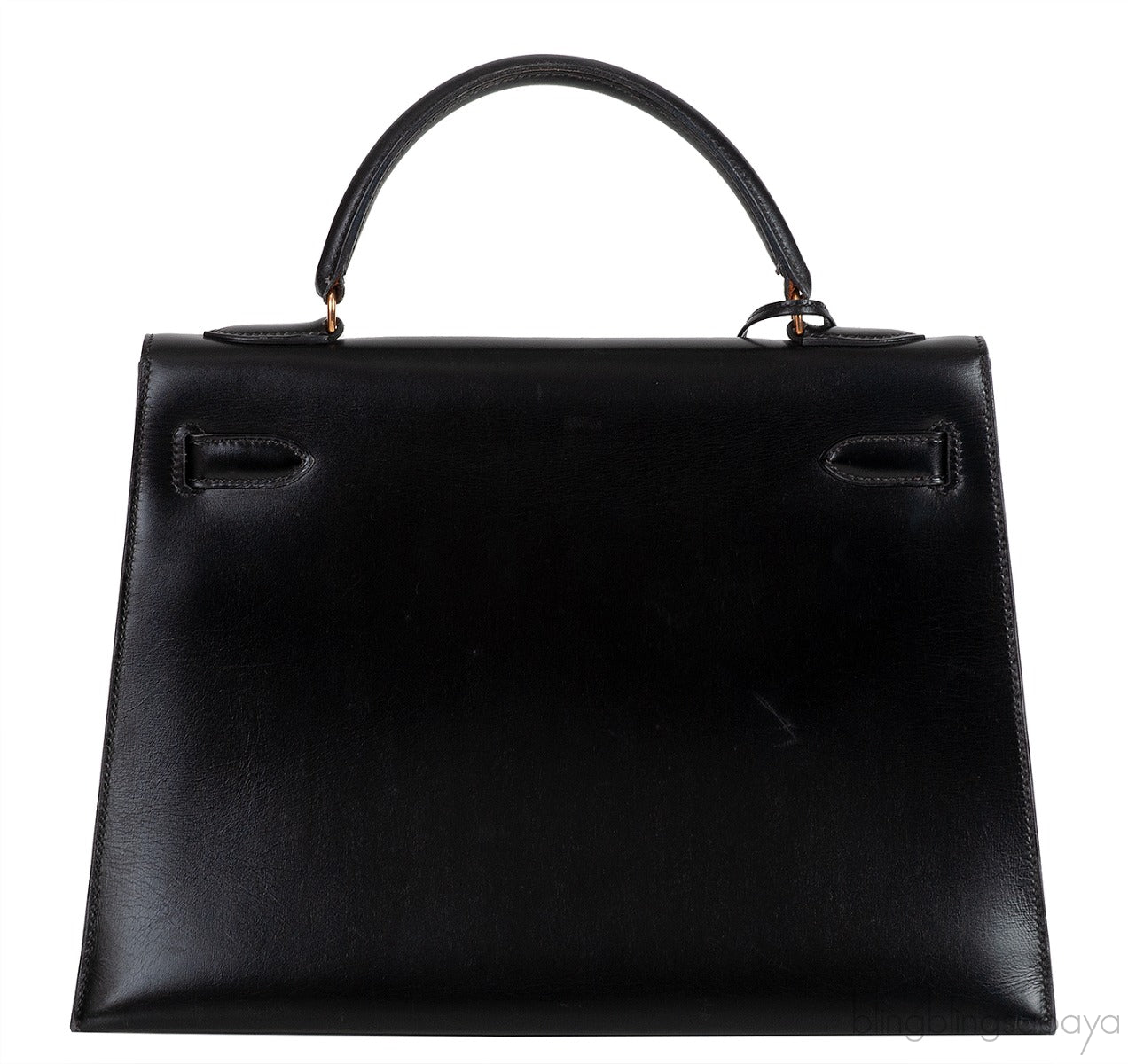 Vintage Kelly 32 Black Box Sellier GHW