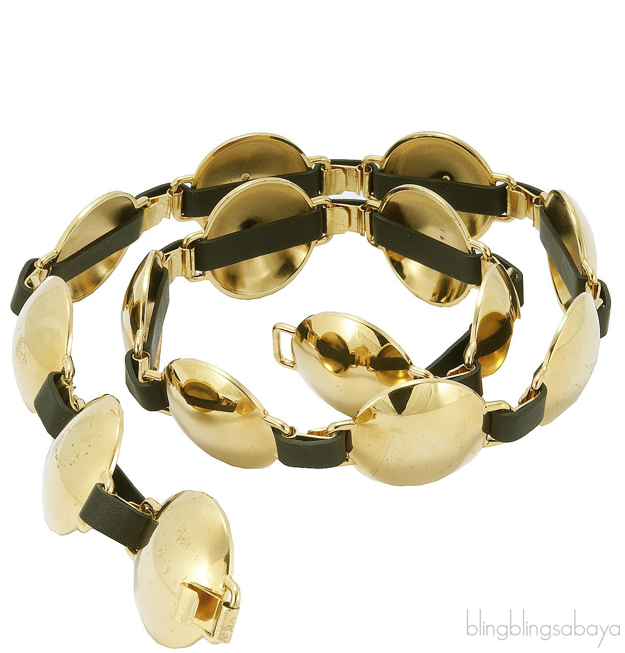 Marni Brass Disc Leather Belt