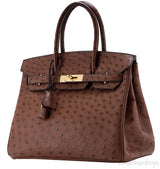 Birkin 30 Etrusque Chocolate Ostrich