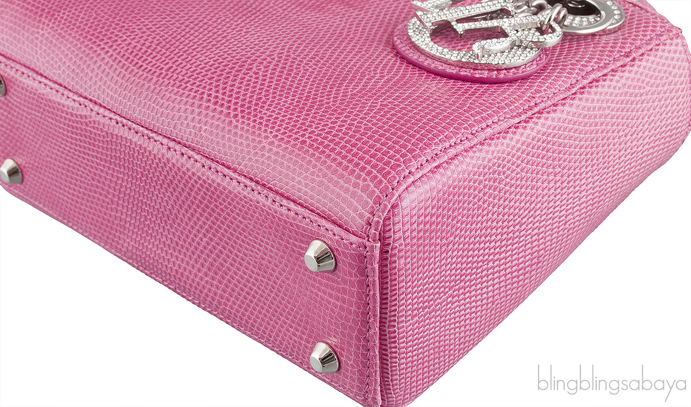 Lady Dior Pink Mini Lizard