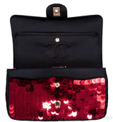 Red Sequins Mademoiselle Flap Bag