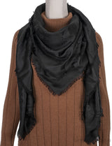 Black Classique Monogram Shawl