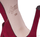 Red Bow Suede Pump