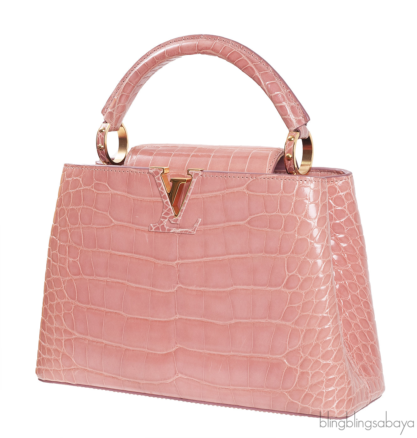 Capucine Vieux Rose Crocodile BB