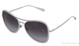 71108 Silver Crystal Aviator Sunglasses