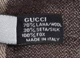 Gucci Fox Trimmed GG Patterned Stole