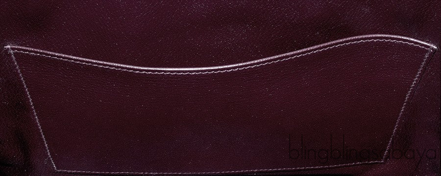 Birkin 35 Patent Prune Crocodile