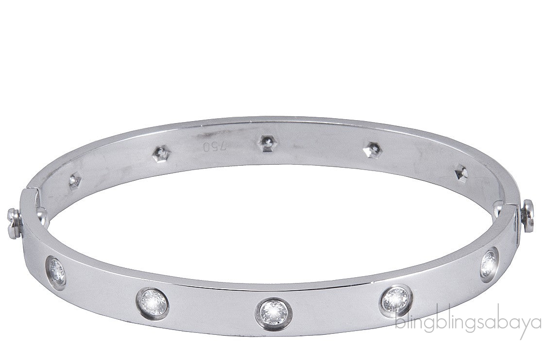 White Gold LOVE Diamond Bracelet