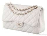 White Jumbo Flap Bag