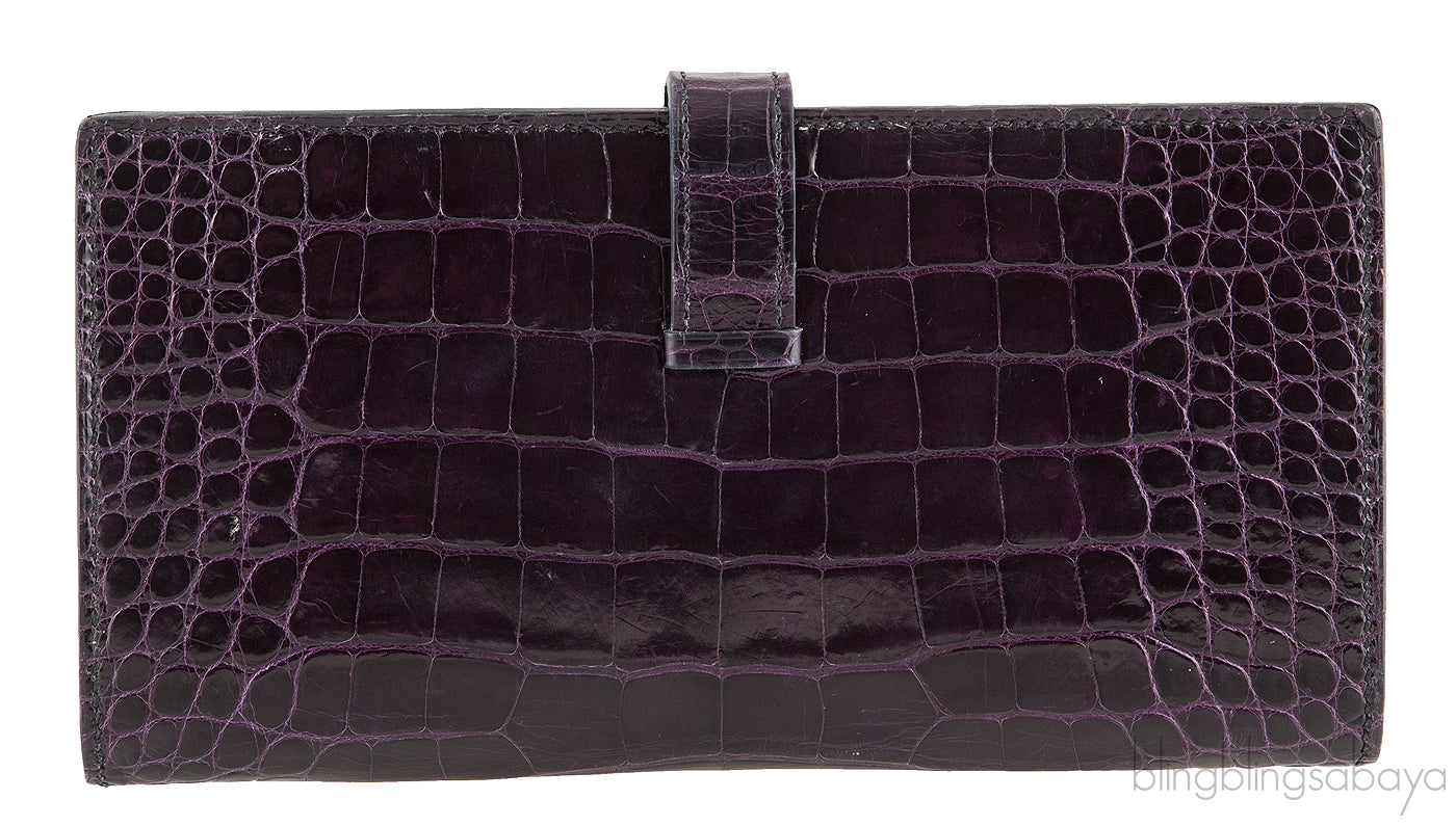 Bearn Amethyst Crocodile Wallet