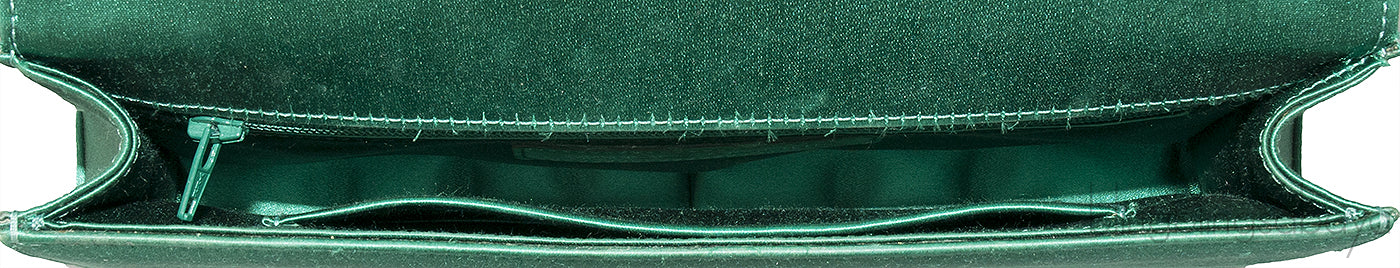 Gothisi Emerald Green Satin Clutch