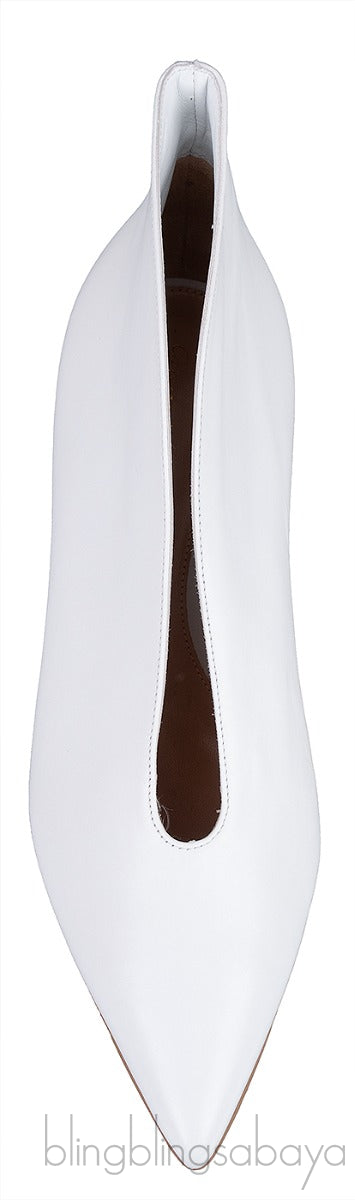 White Pointed Toe Heels